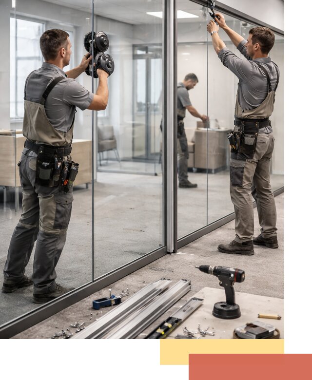 Стеклянные офисные перегородки под ключ в Тайшете