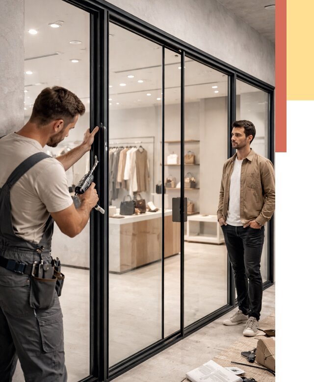 Стеклянные перегородки для магазинов в Тайшете от 8516 руб. под ключ | ОТДЕЛОЧНИК-Тшт