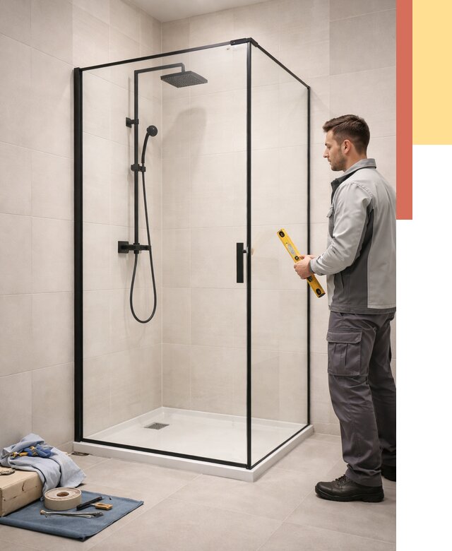 Стеклянные перегородки для душа в Тайшете от 12981 руб. | Монтаж под ключ — ОТДЕЛОЧНИК-Тшт