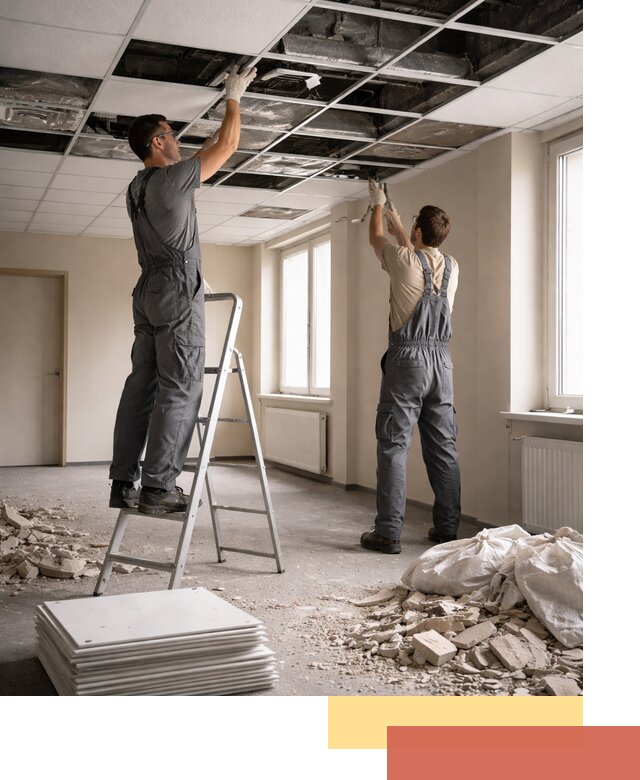 Демонтаж потолков Армстронг профессионально в Тайшете