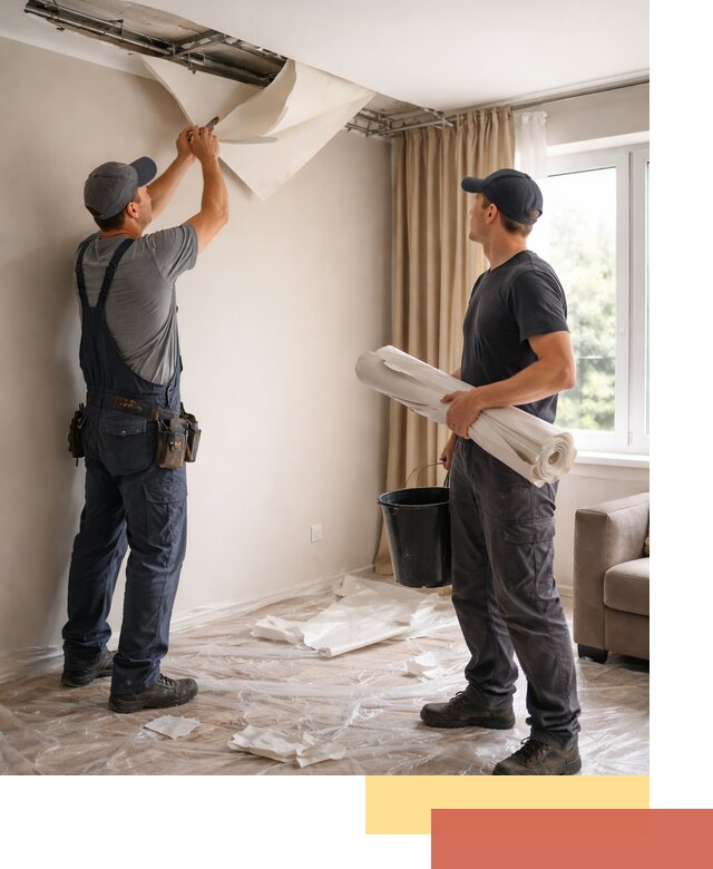 Демонтаж натяжного потолка в Тайшете быстро и аккуратно