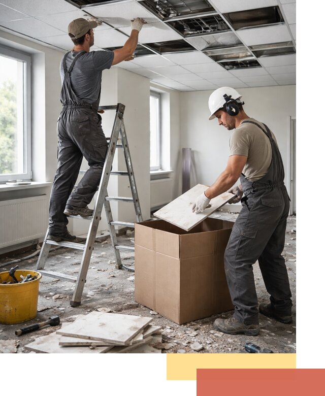 Демонтаж потолочной плитки в Тайшете быстро и аккуратно