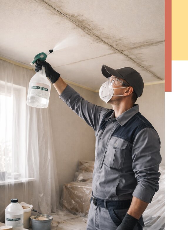 Антисептическая обработка потолка в Тайшете от 2596 руб. | ОТДЕЛОЧНИК-Тшт