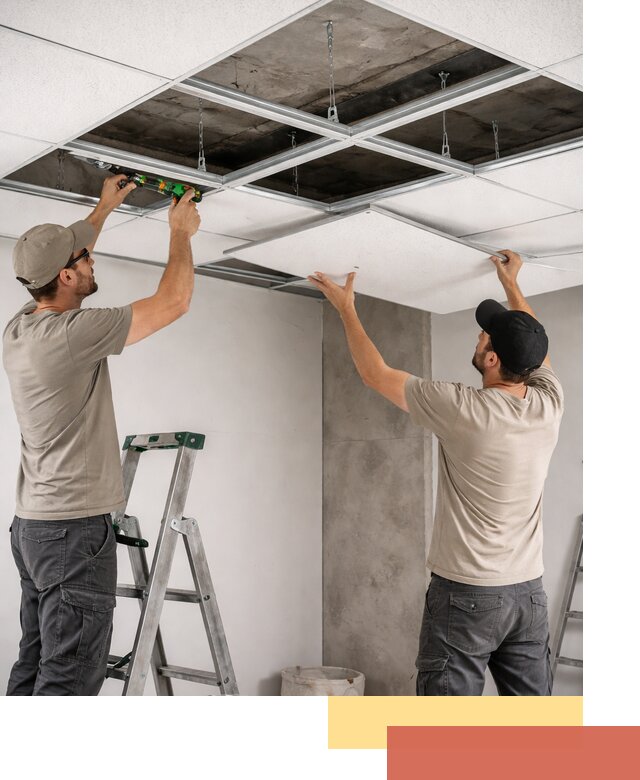 Монтаж потолка Армстронг под ключ в Тайшете