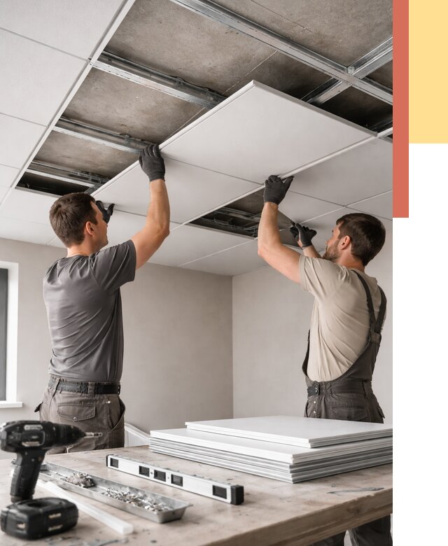 Монтаж кассетного потолка в Тайшете от 4673 руб/м2 — установка и сборка | ОТДЕЛОЧНИК-Тшт