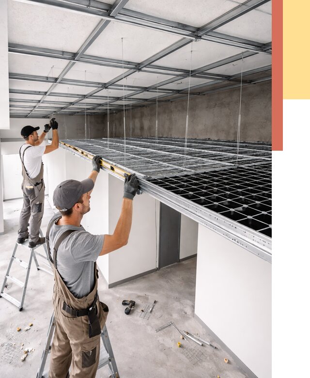 Монтаж потолка грильято в Тайшете от 467 руб./м² — быстрая сборка под ключ | ОТДЕЛОЧНИК-Тшт