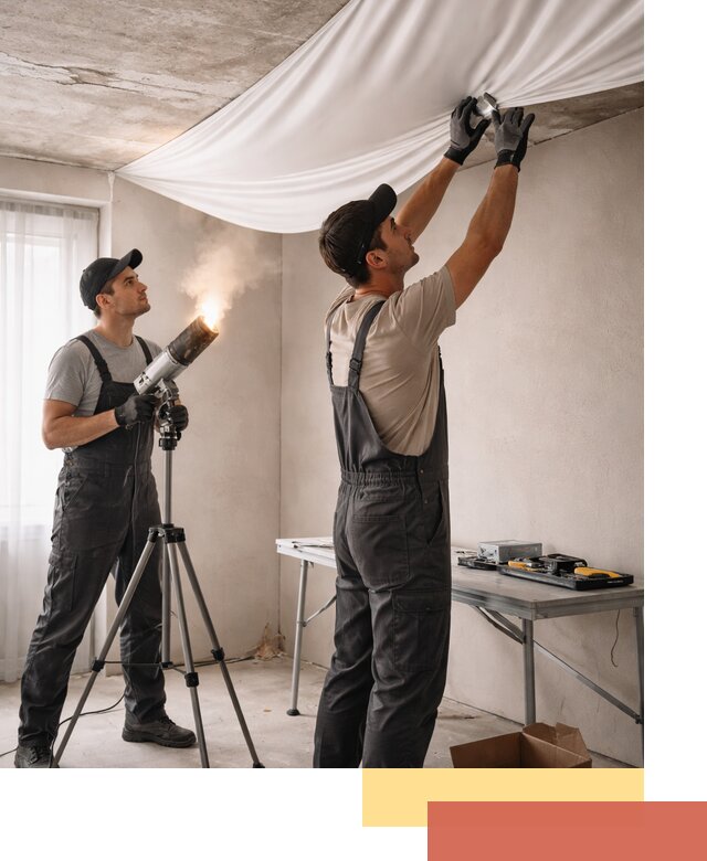 Установка натяжного потолка под ключ в Тайшете