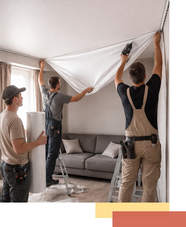 Монтаж сатинового натяжного потолка в Тайшете качественно и быстро