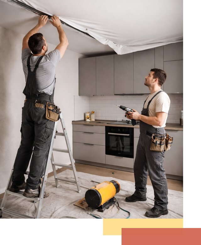 Монтаж натяжного потолка на кухне в Тайшете