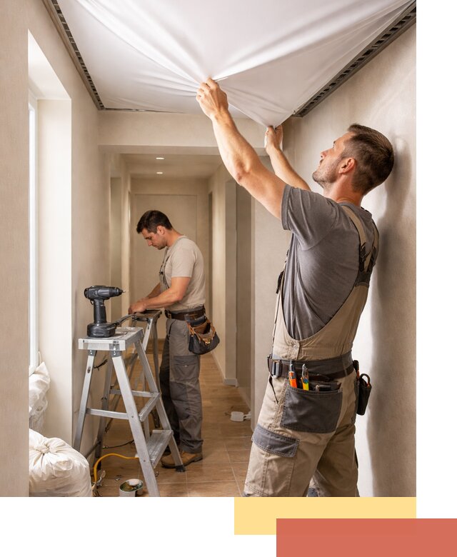 Монтаж натяжного потолка в прихожей в Тайшете