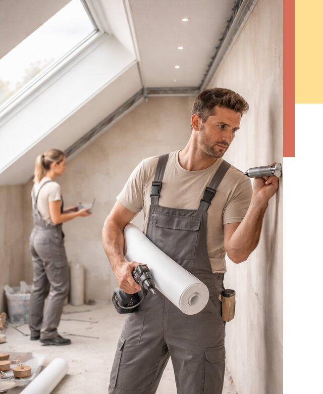 Монтаж натяжного потолка на мансарде в Тайшете от 3635 руб. | ОТДЕЛОЧНИК-Тшт