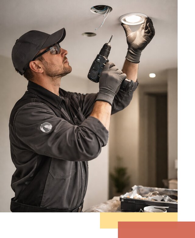 Установка точечных светильников в натяжной потолок в Тайшете