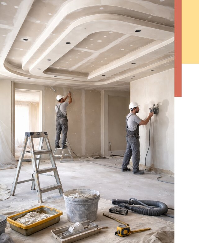 Многоуровневый потолок из гипсокартона в Тайшете от 779 руб. под ключ | ОТДЕЛОЧНИК-Тшт