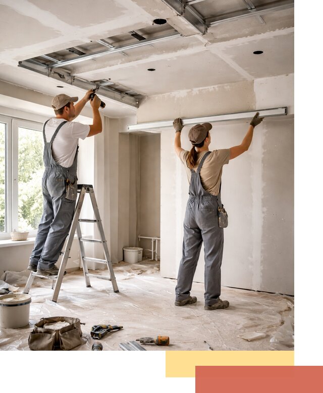 Монтаж многоуровневого потолка из гипсокартона в Тайшете