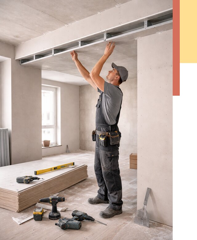 Потолок из гипсокартона с нишей в Тайшете от 1298 руб. под ключ | ОТДЕЛОЧНИК-Тшт