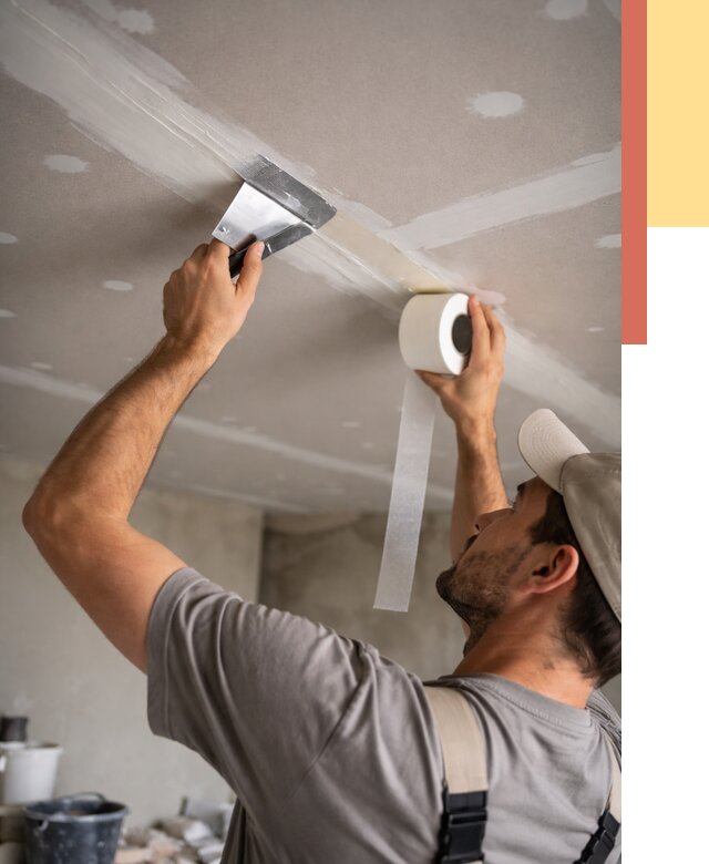 Обработка швов потолка ГКЛ в Тайшете от 7789 руб. под ключ | ОТДЕЛОЧНИК-Тшт