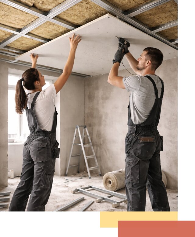 Звукоизоляция потолка из ГКЛ в Тайшете профессионально и надежно