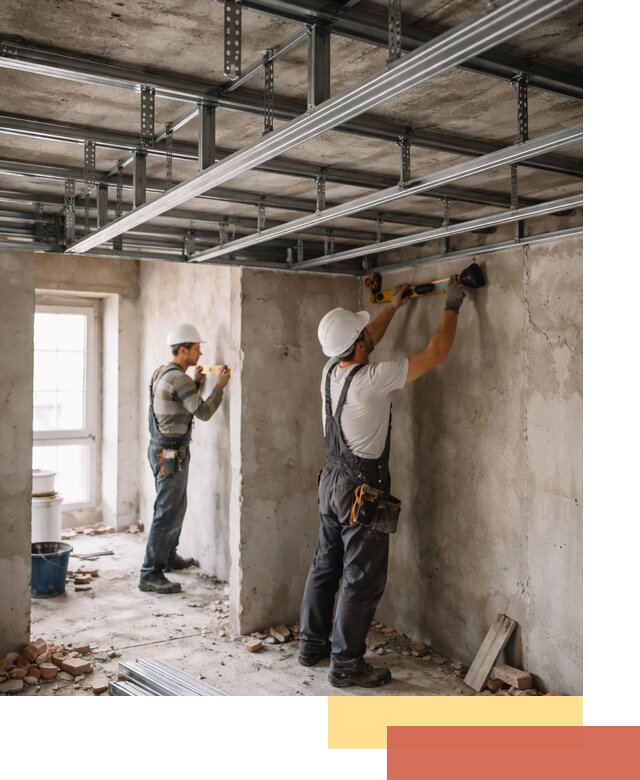 Монтаж каркаса потолка из профильного профиля в Тайшете