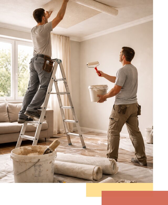 Поклейка обоев на потолок в Тайшете — качественно и быстро