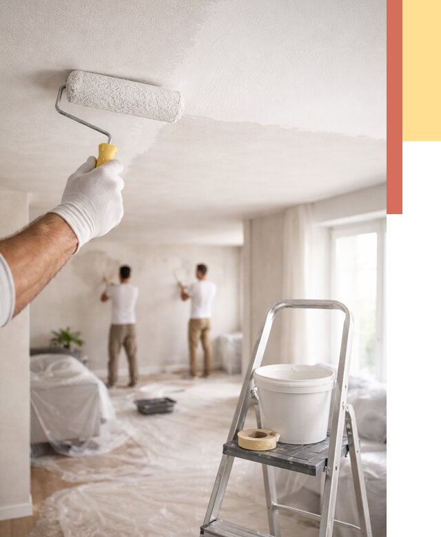 Покраска потолка акриловой краской в Тайшете от 2596 руб. | ОТДЕЛОЧНИК-Тшт