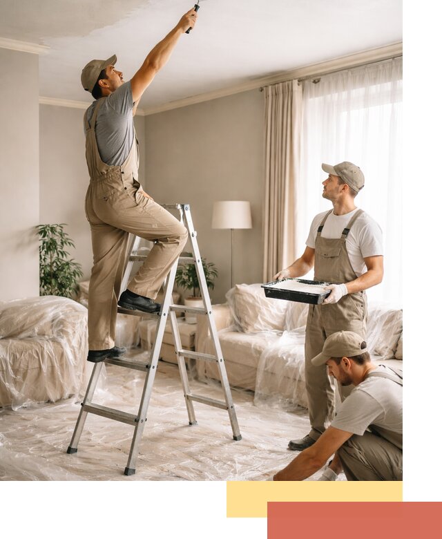 Покраска потолков акриловой краской в Тайшете качественно и быстро