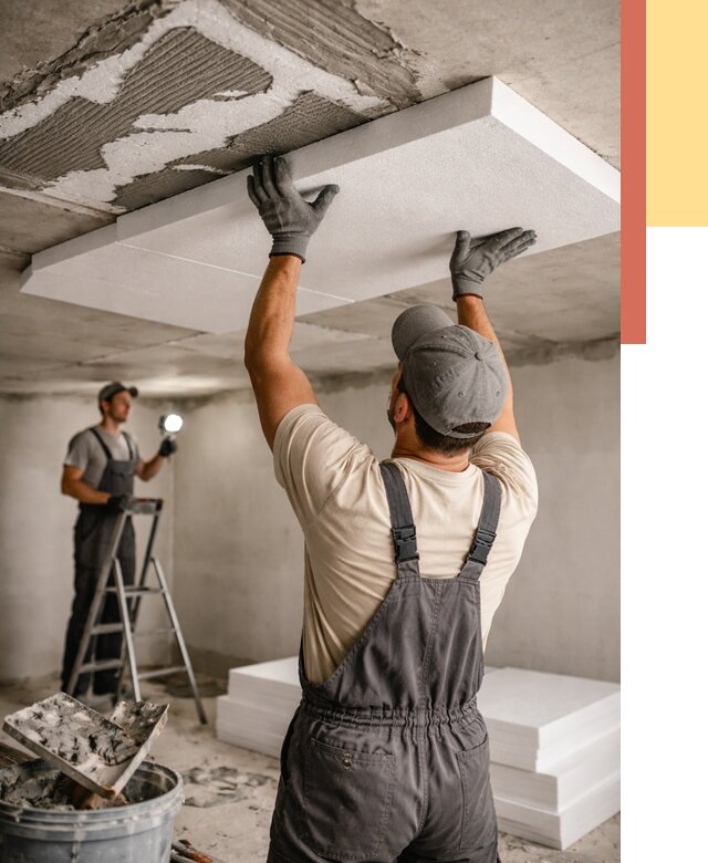 Утепление потолка пенопластом в Тайшете от 4673 руб/м2 — недорого и быстро | ОТДЕЛОЧНИК-Тшт